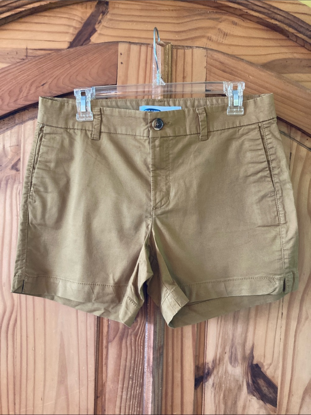 Women's Old Navy Everyday orange khaki cute shorts size 8